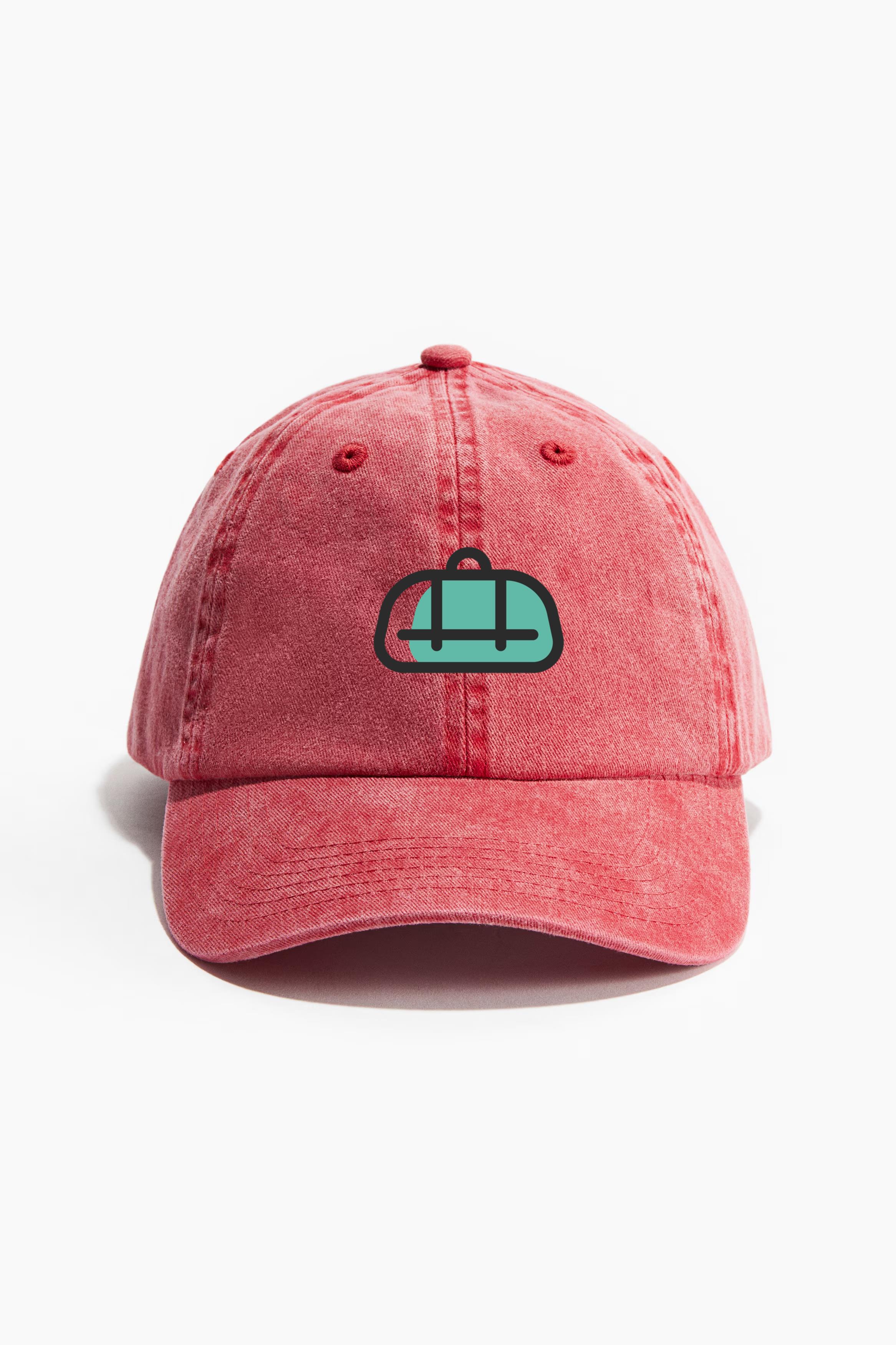 Duffel Bag Colored Stroke Icon Cotton Twill Cap 