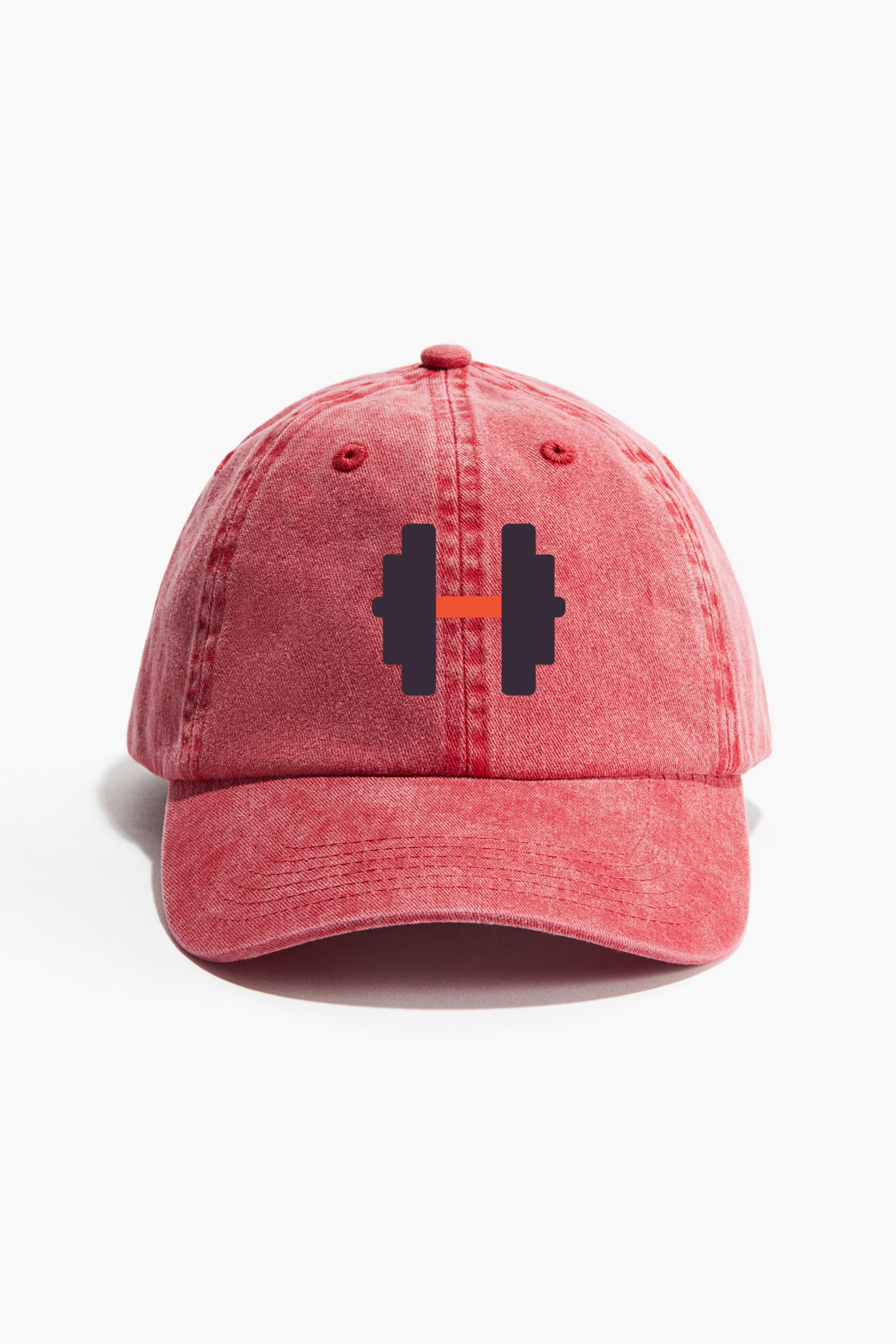 Dumbbell Flat Icon Cotton Twill Cap 