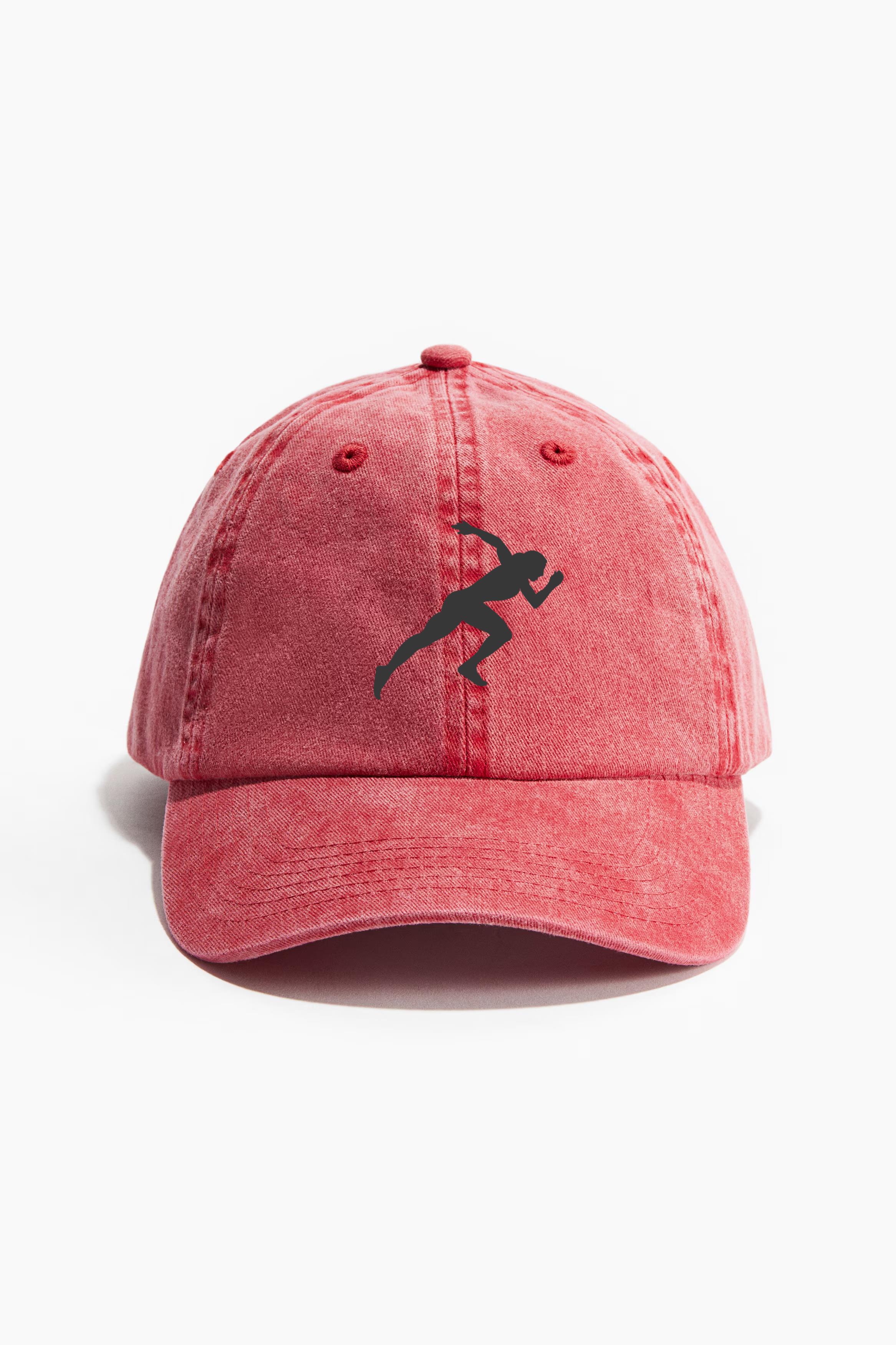 Female Athlete Silhouette Cotton Twill Cap 