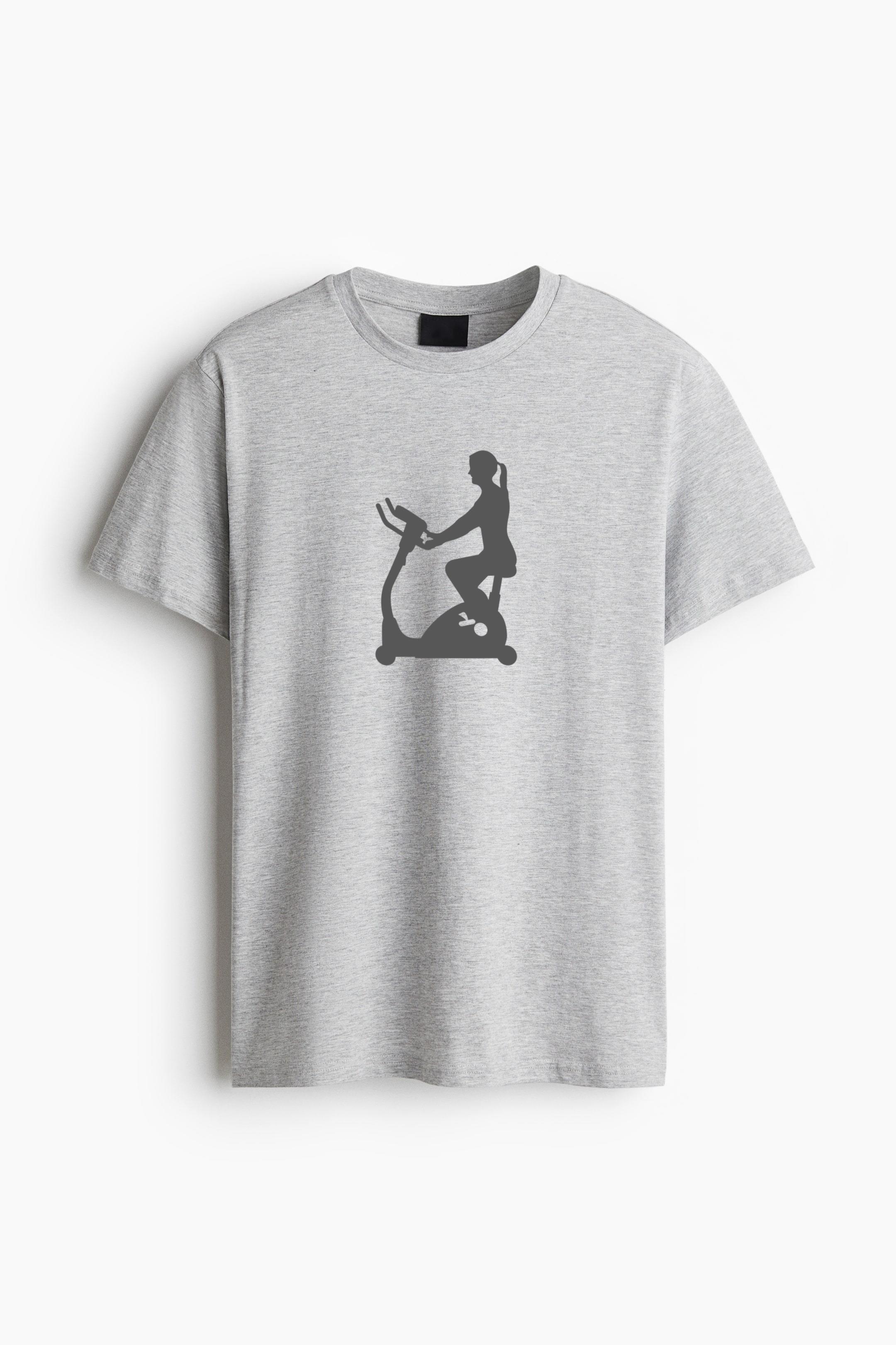 Girl On Spin Bike Icon Classic Regular Fit T-Shirt