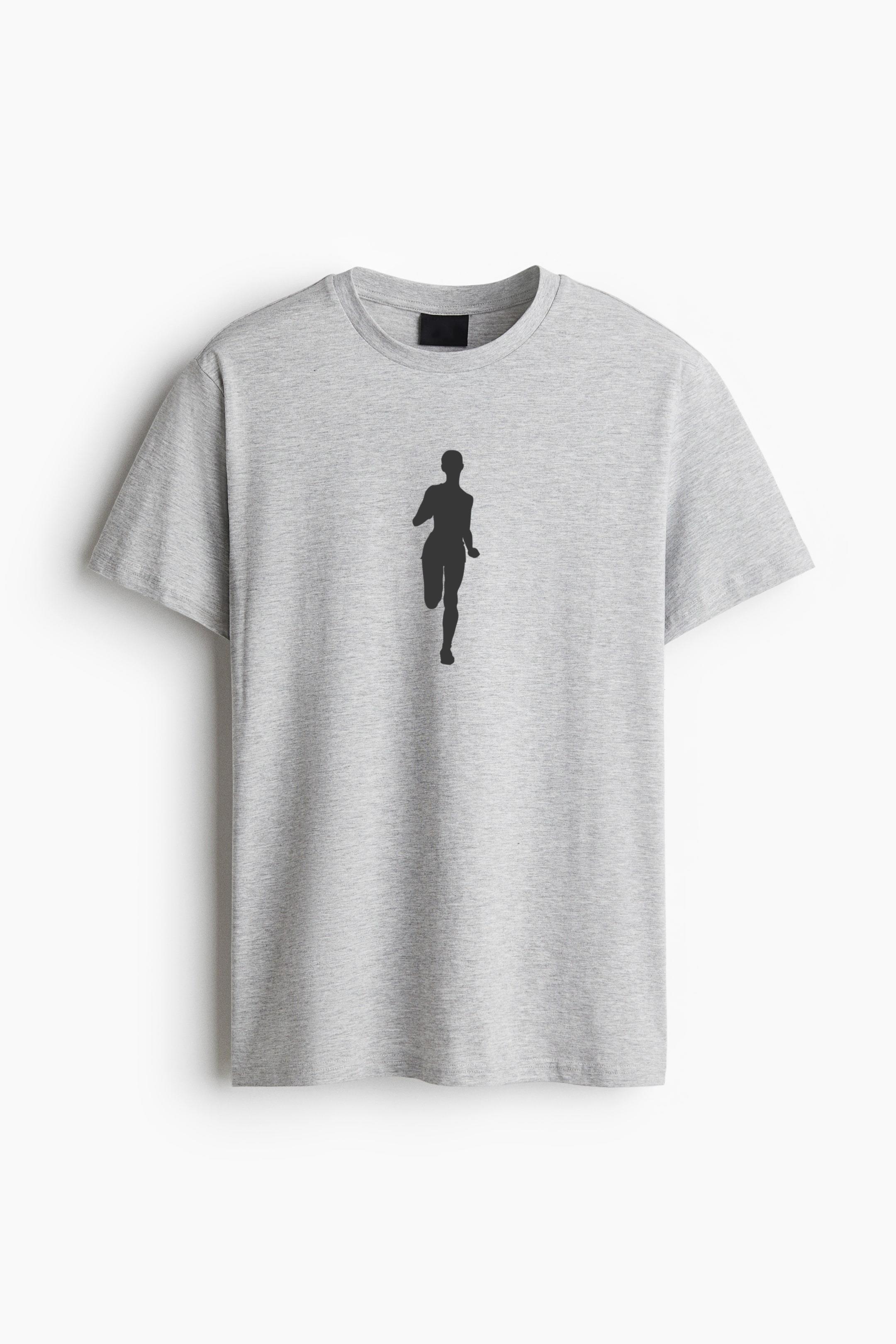 Girl Running Fast Silhouette Classic Regular Fit T-Shirt