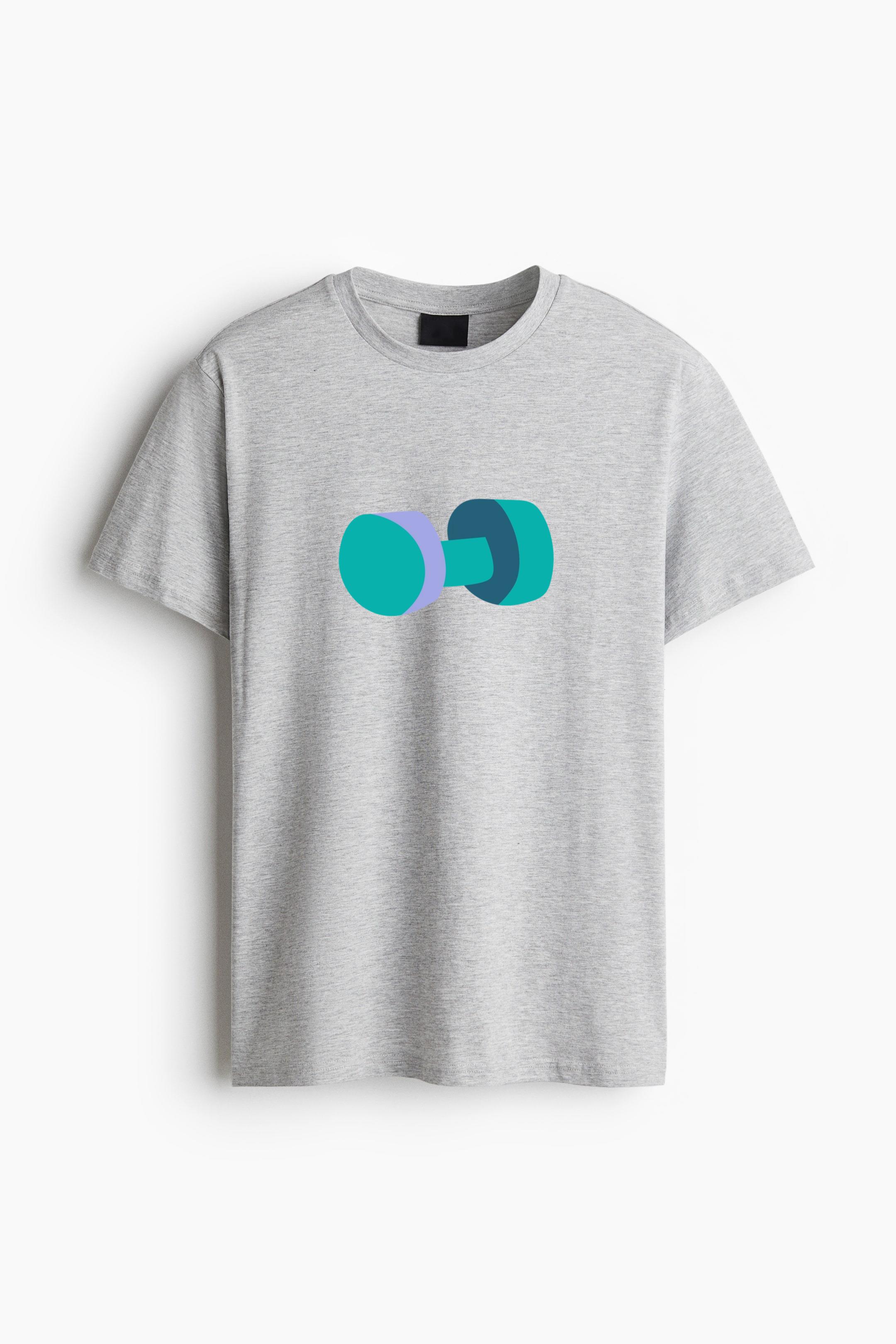 Green Dumbbell Classic Regular Fit T-Shirt