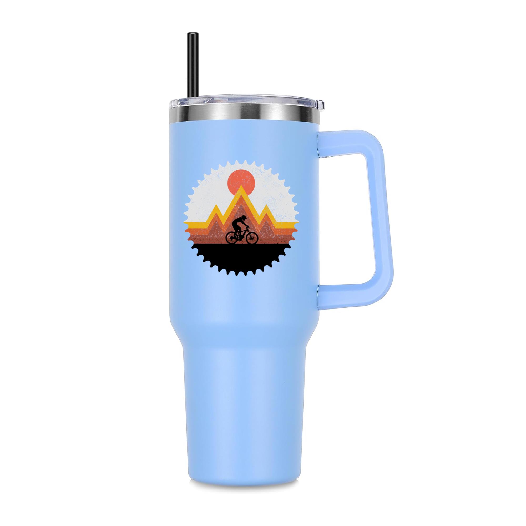 Mountain Bike Vintage Retro MTB Downhill Biking Cycling 40oz Stainless Steel Tumbler