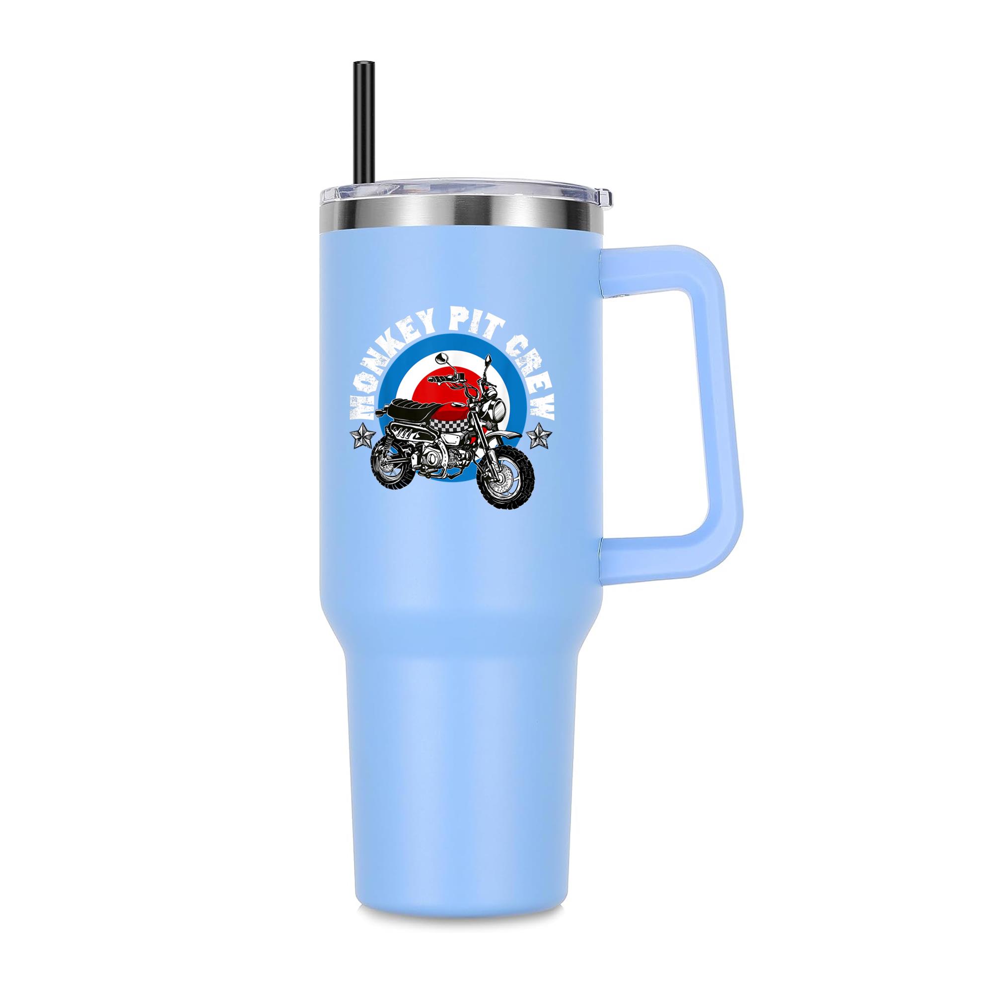 Retro Monkey Bike Pit Crew 40oz Stainless Steel Tumbler