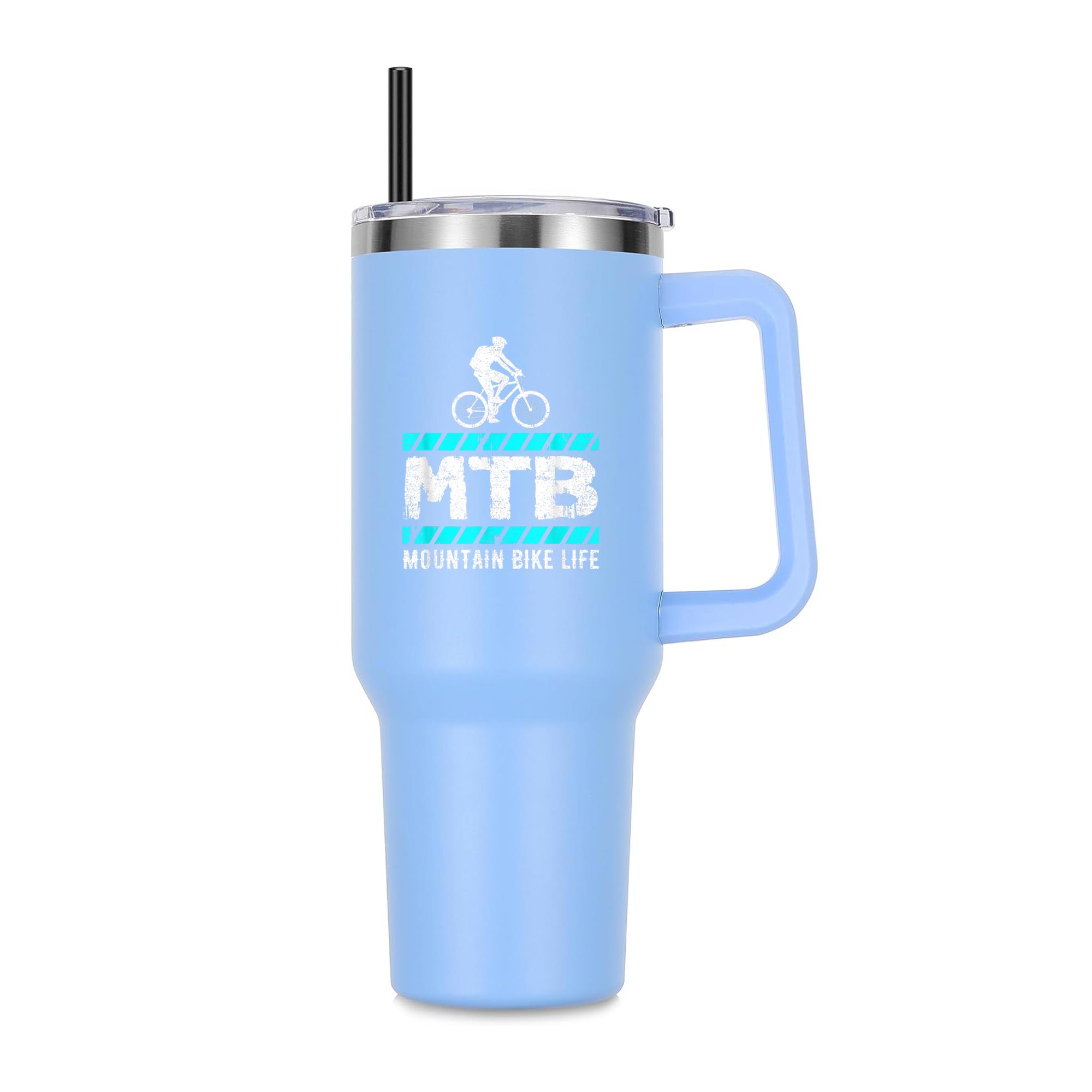 Vintage MTB Mountain Bike Life 40oz Stainless Steel Tumbler