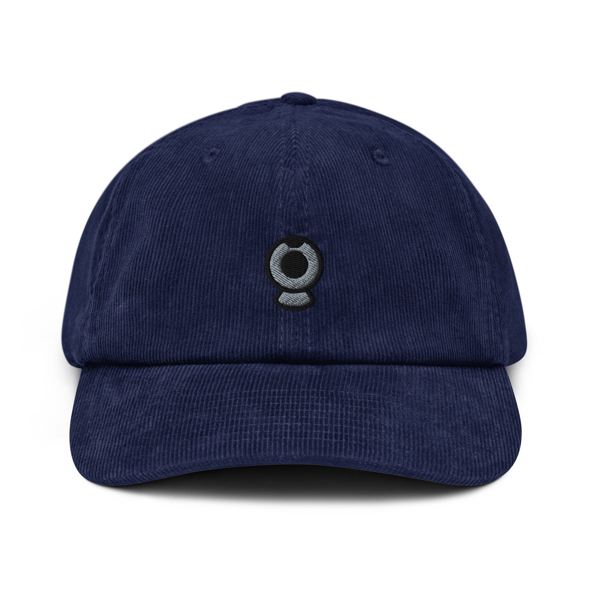 Webcam Corduroy Hat, Handmade Embroidered Corduroy Dad Cap - Multiple Colors