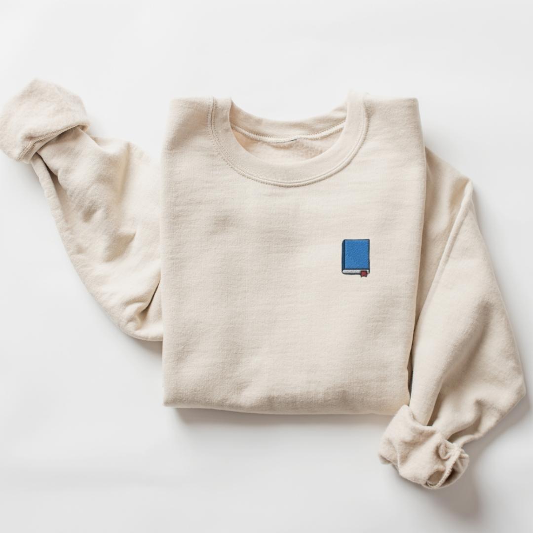 Book Embroidered Sweatshirt