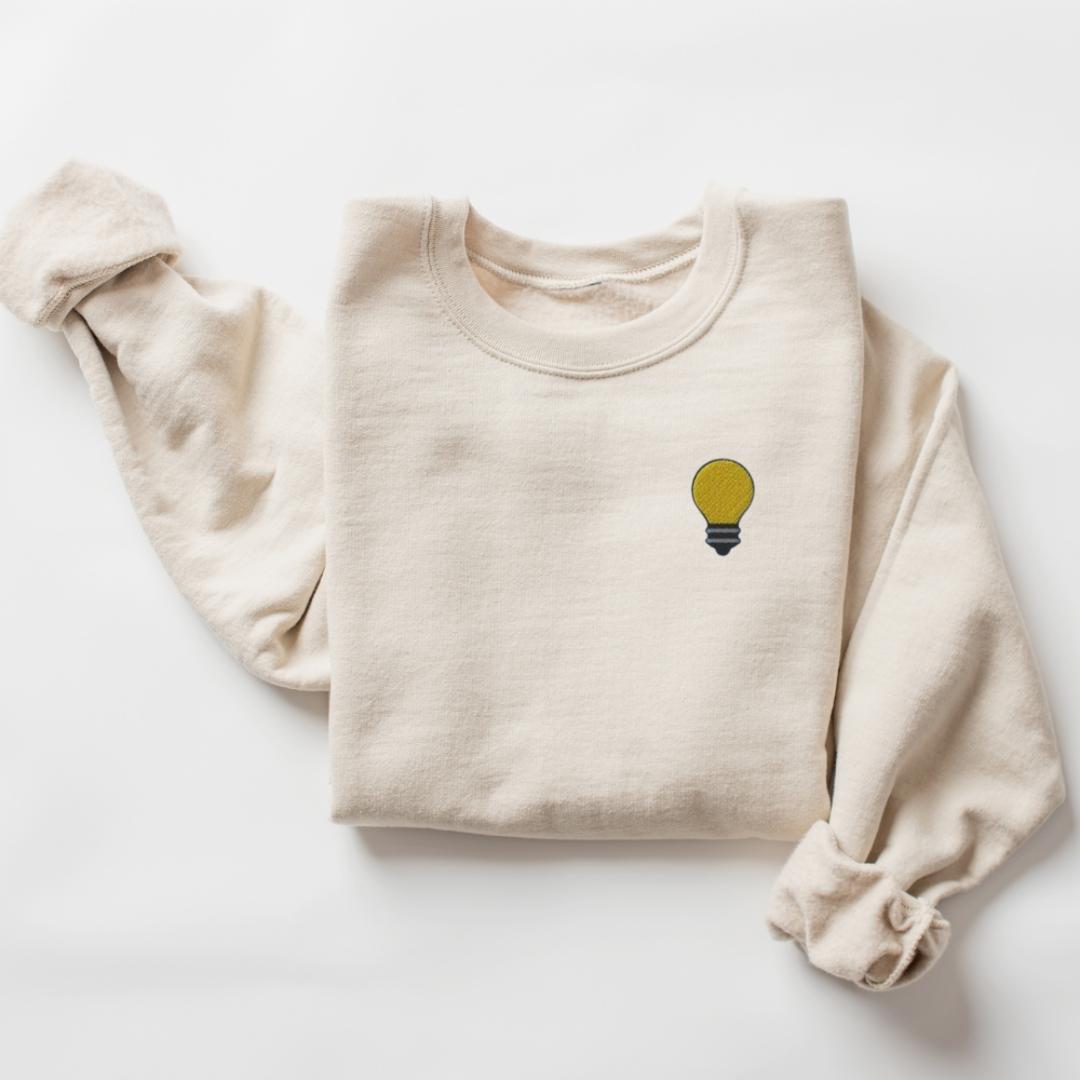 Light Bulb Embroidered Sweatshirt
