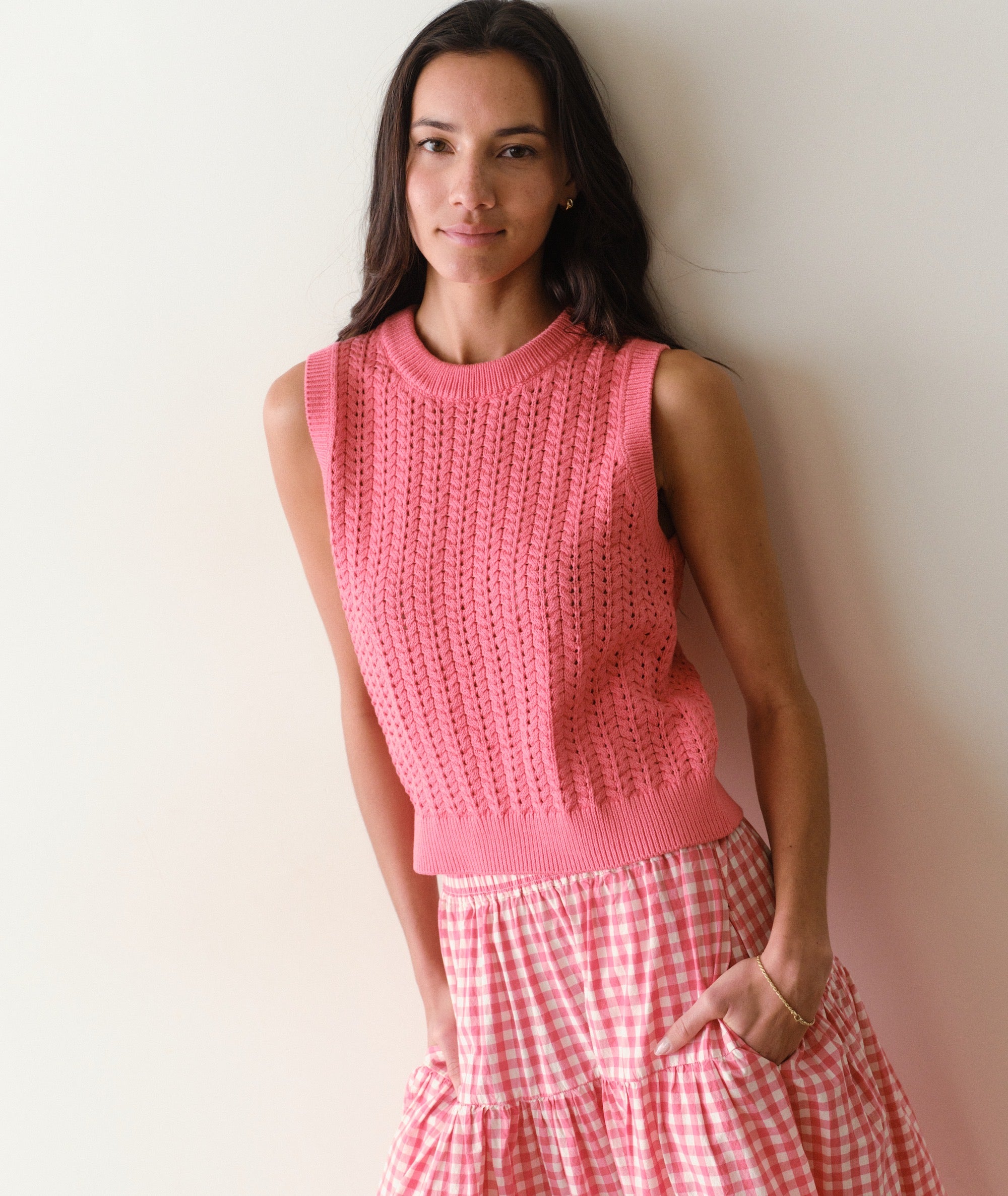 Mina Pointelle Sweater Tank