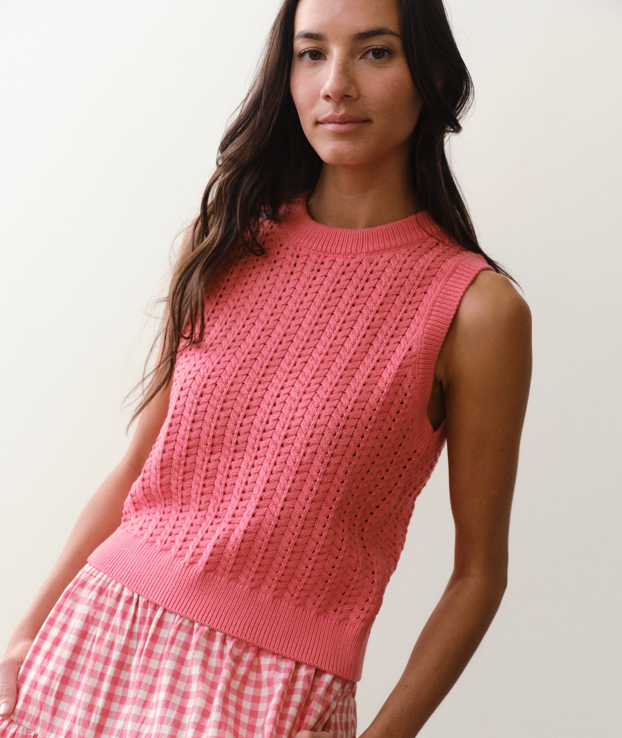 Mina Pointelle Sweater Tank