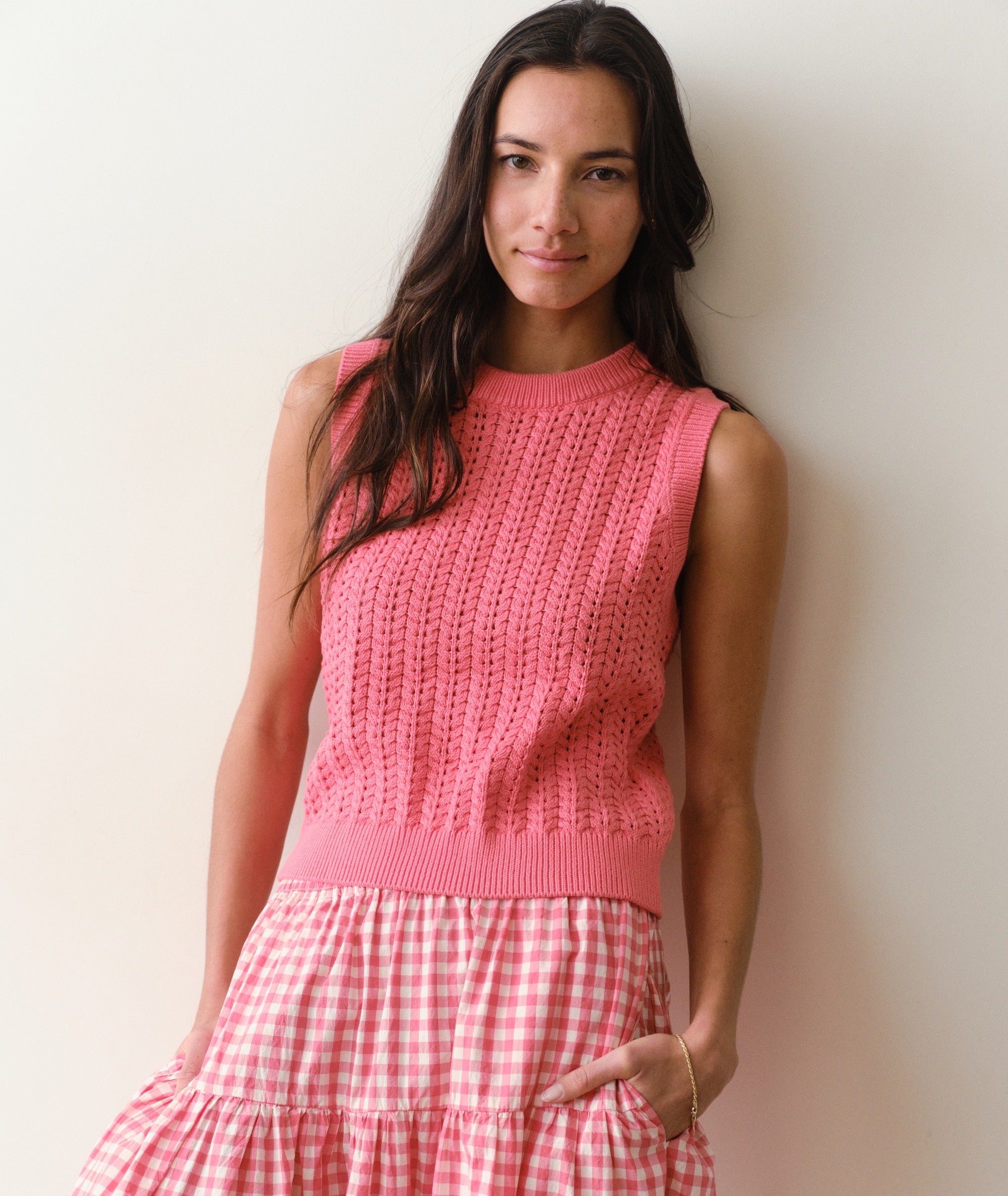 Mina Pointelle Sweater Tank