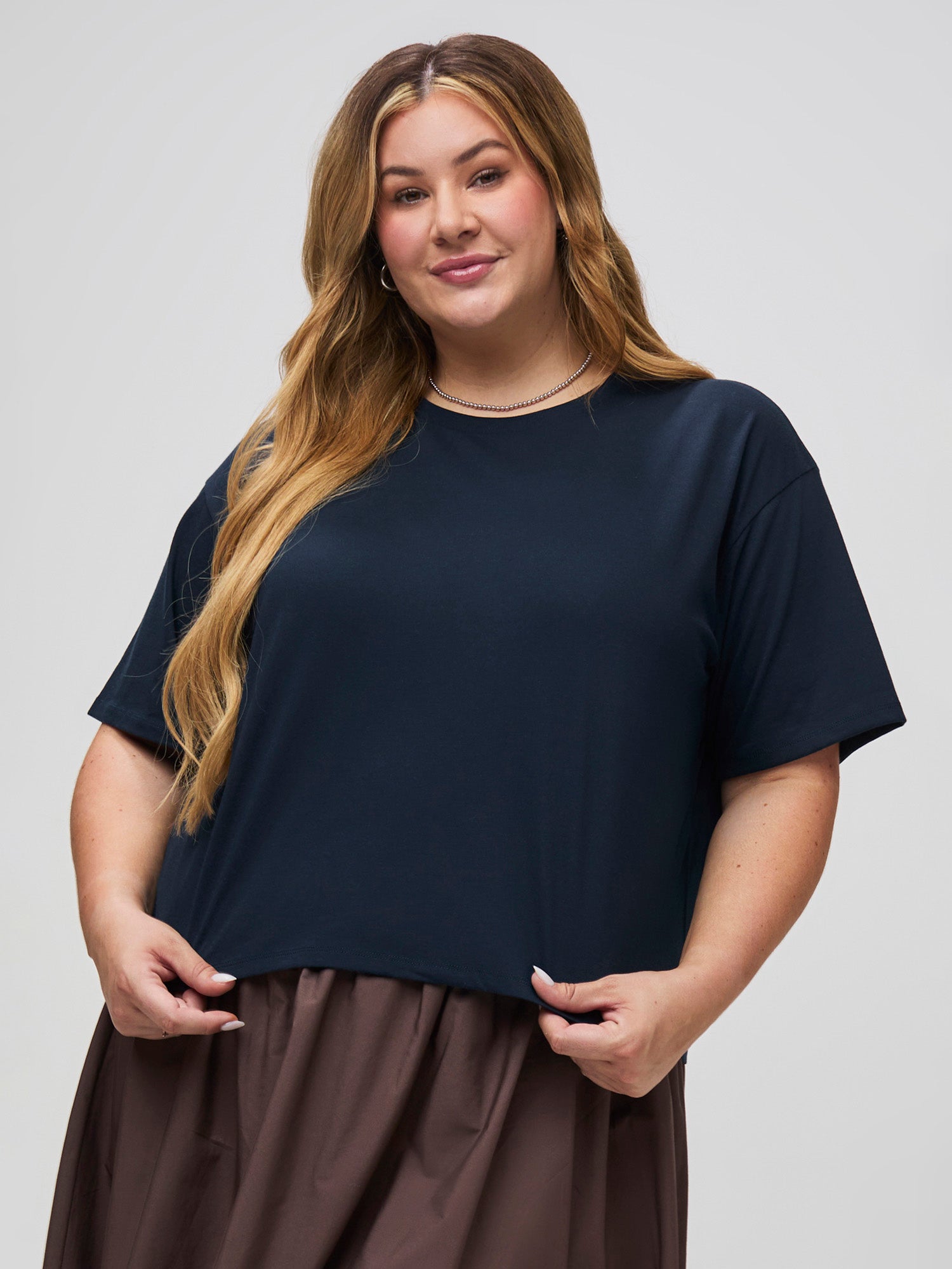Women's Dark Navy Boxy Tee