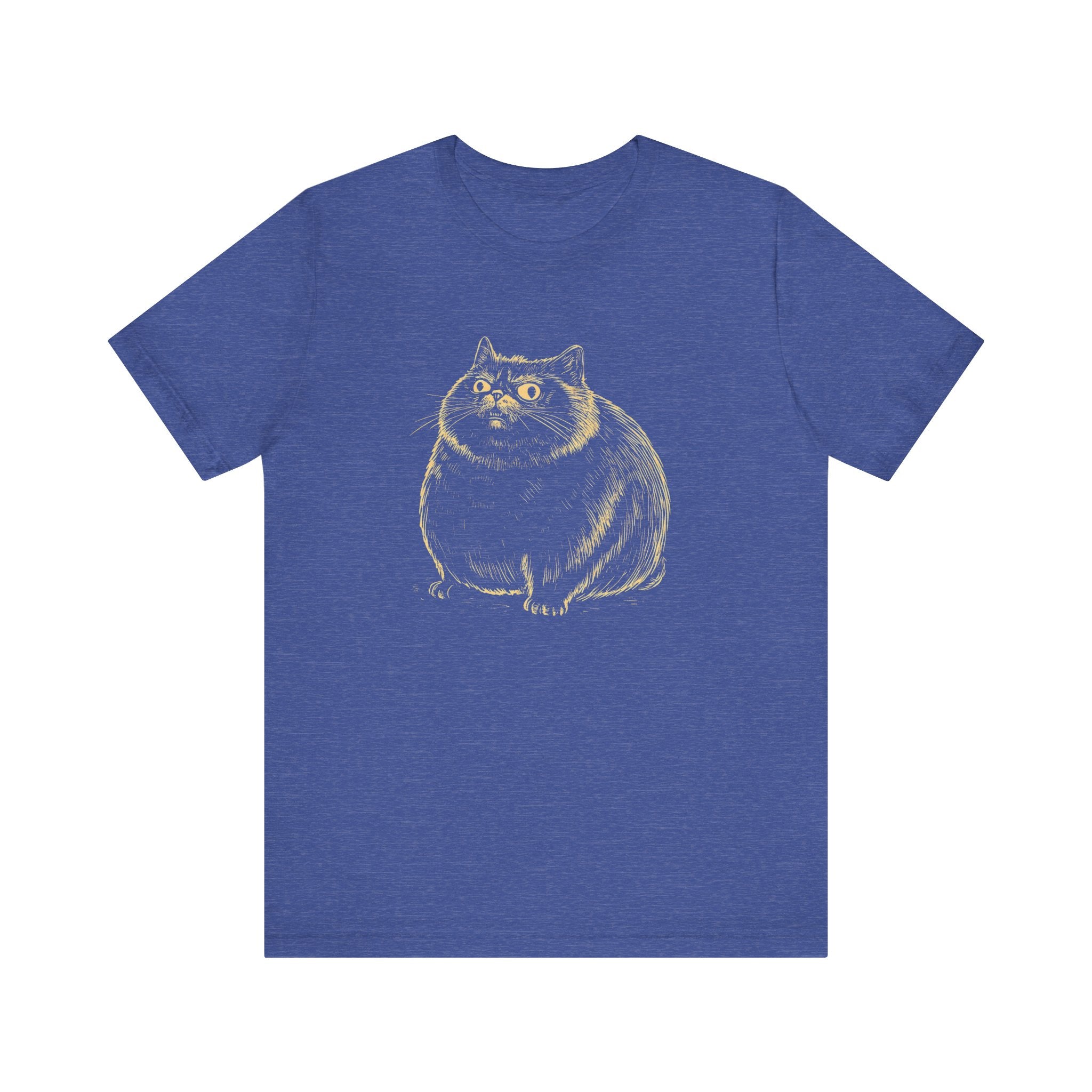 Cute Chubby Cat Illustration T-Shirt – Adorable Kitty Lover Tee