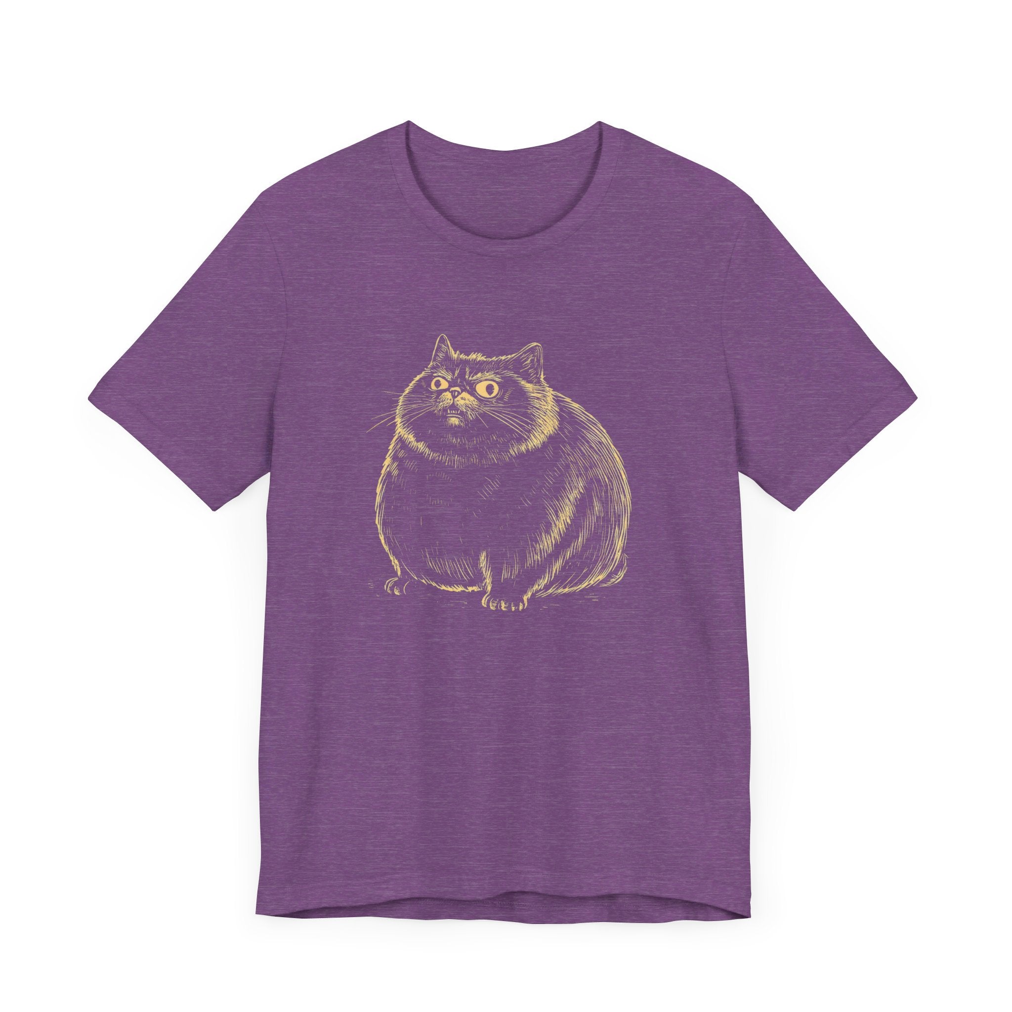 Cute Chubby Cat Illustration T-Shirt – Adorable Kitty Lover Tee