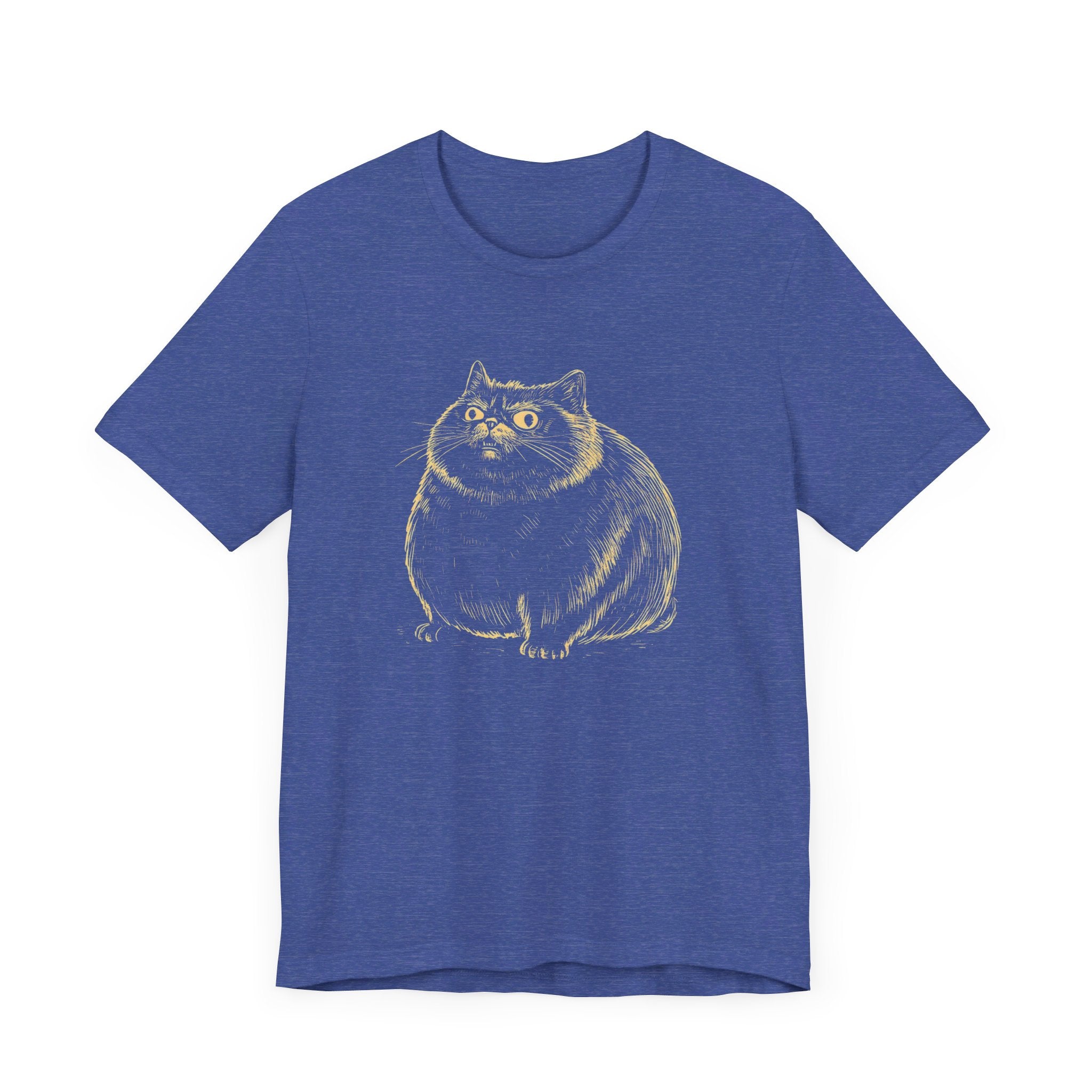 Cute Chubby Cat Illustration T-Shirt – Adorable Kitty Lover Tee