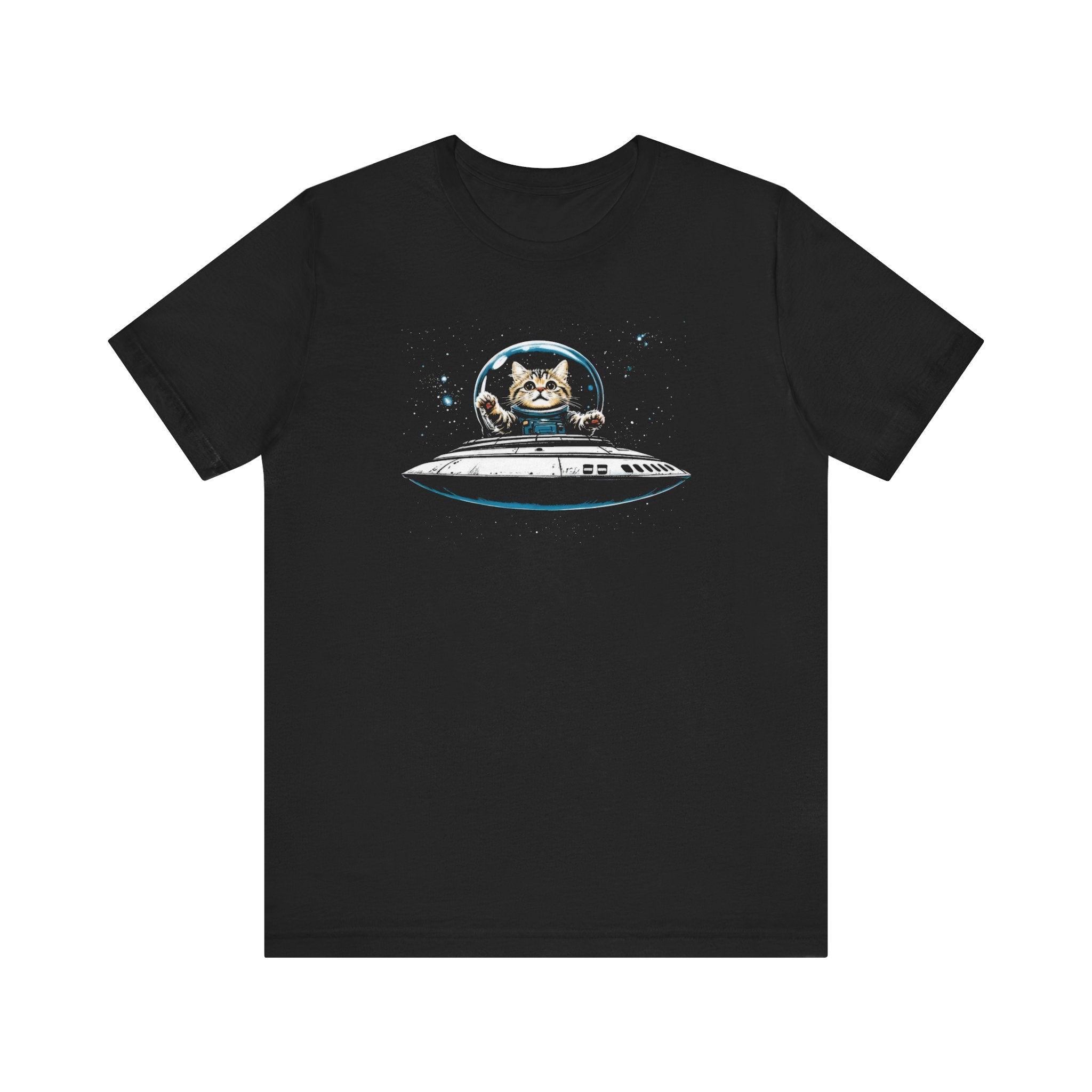 Cat in UFO T-Shirt
