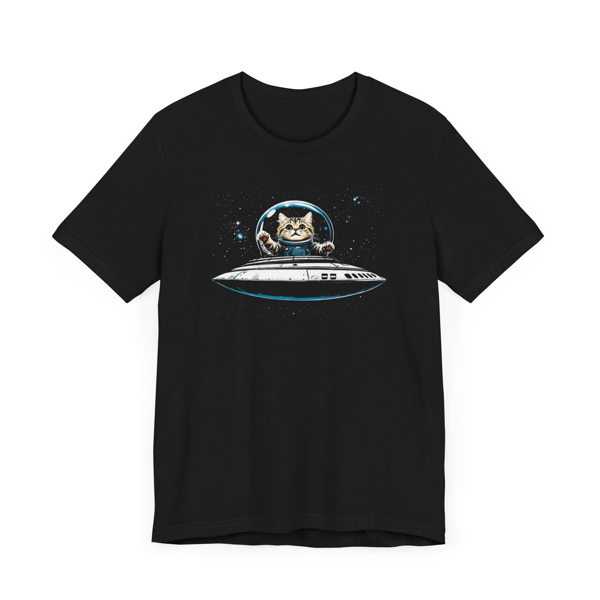 Cat in UFO T-Shirt