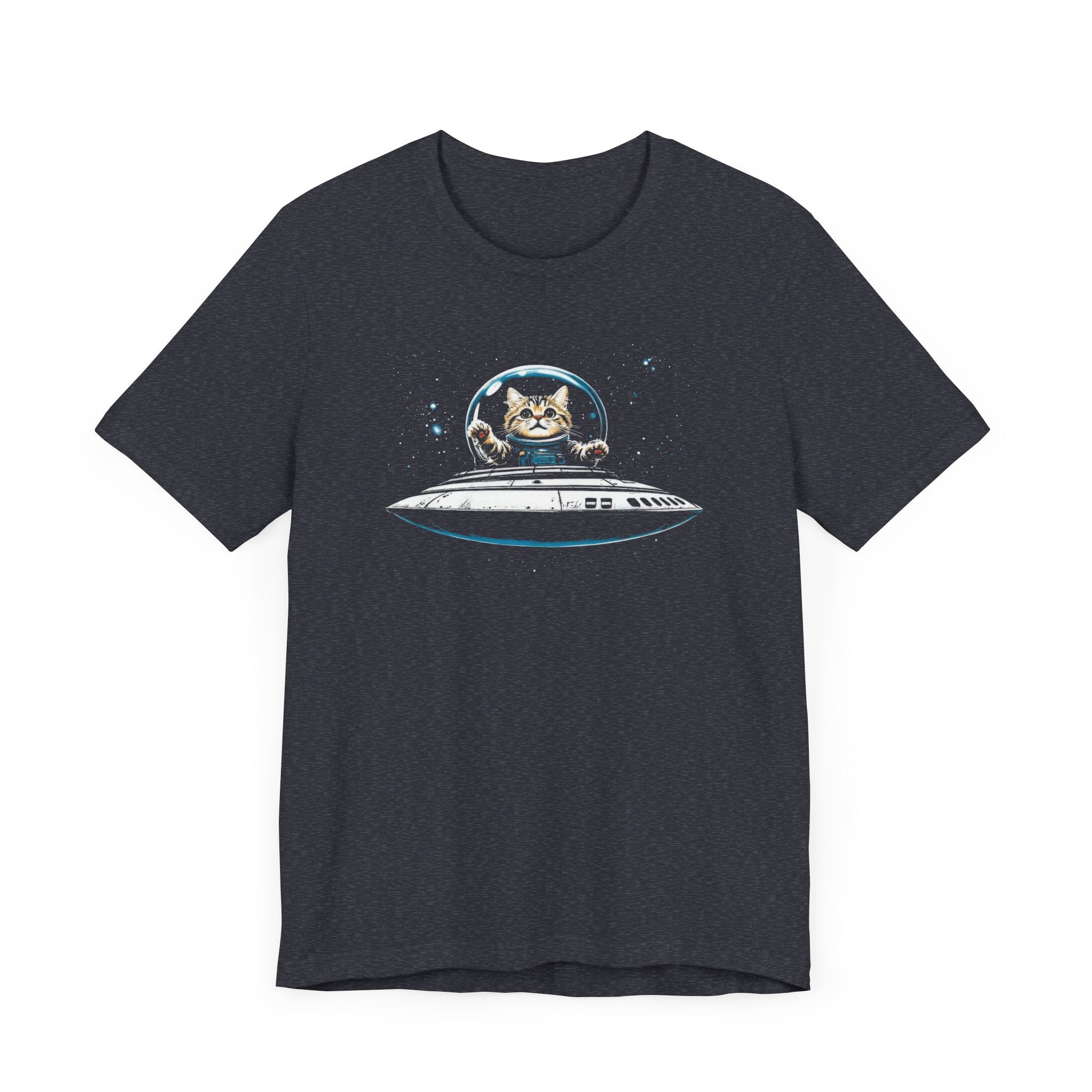 Cat in UFO T-Shirt