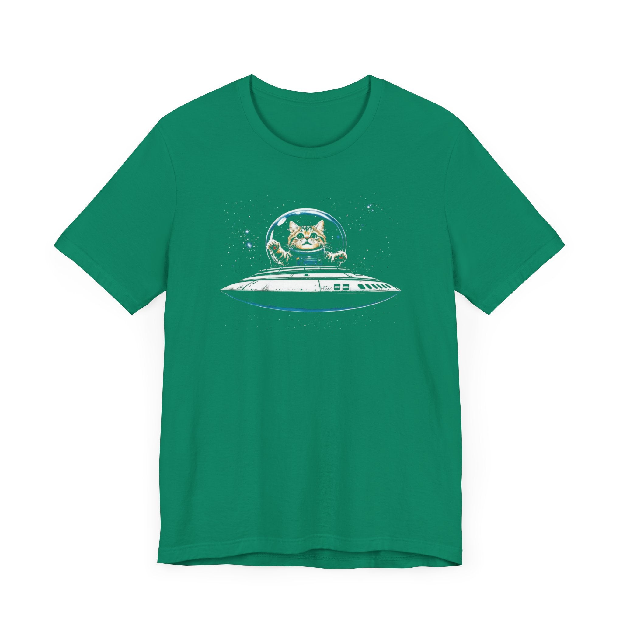 Cat in UFO T-Shirt