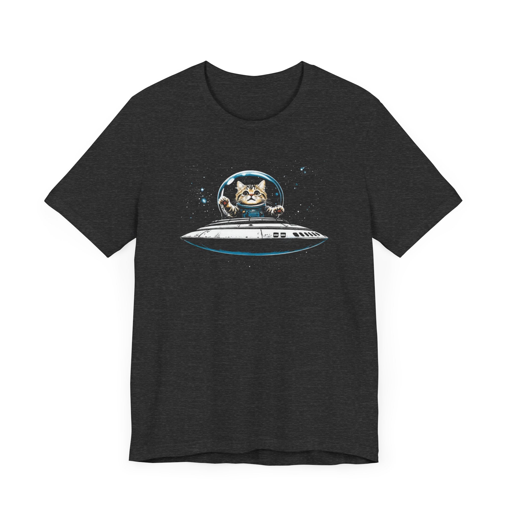 Cat in UFO T-Shirt
