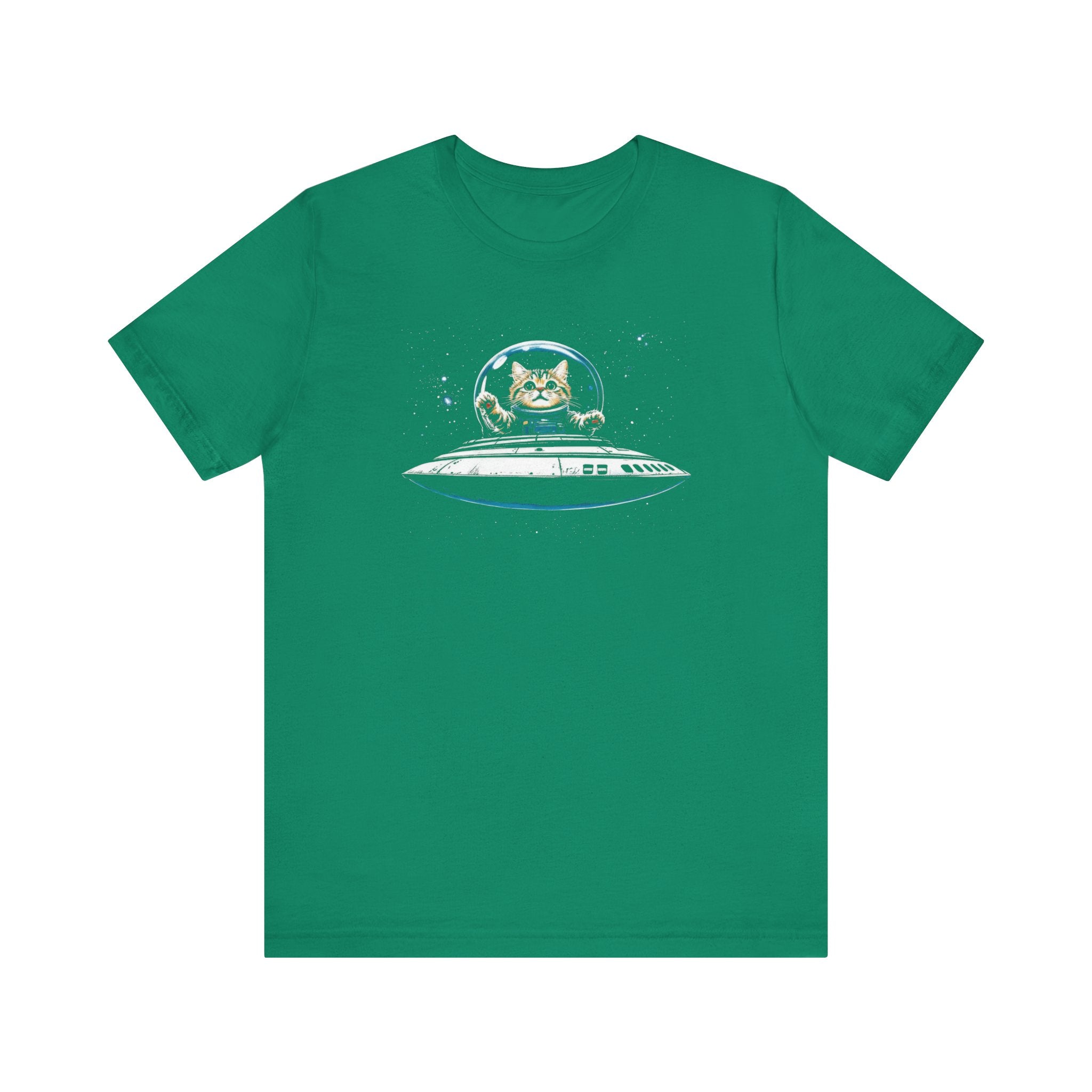 Cat in UFO T-Shirt
