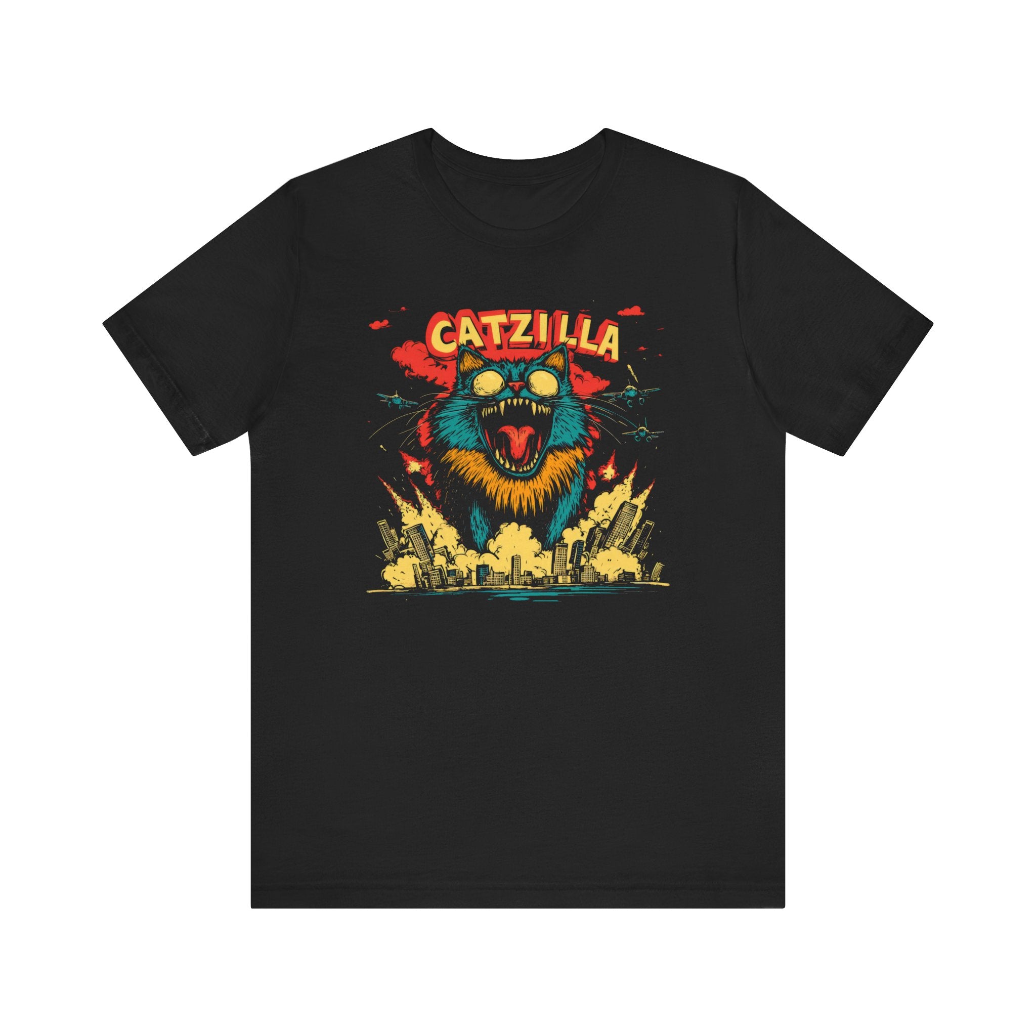 Catzilla City Destroyer T-Shirt Fierce Cat Graphic Design