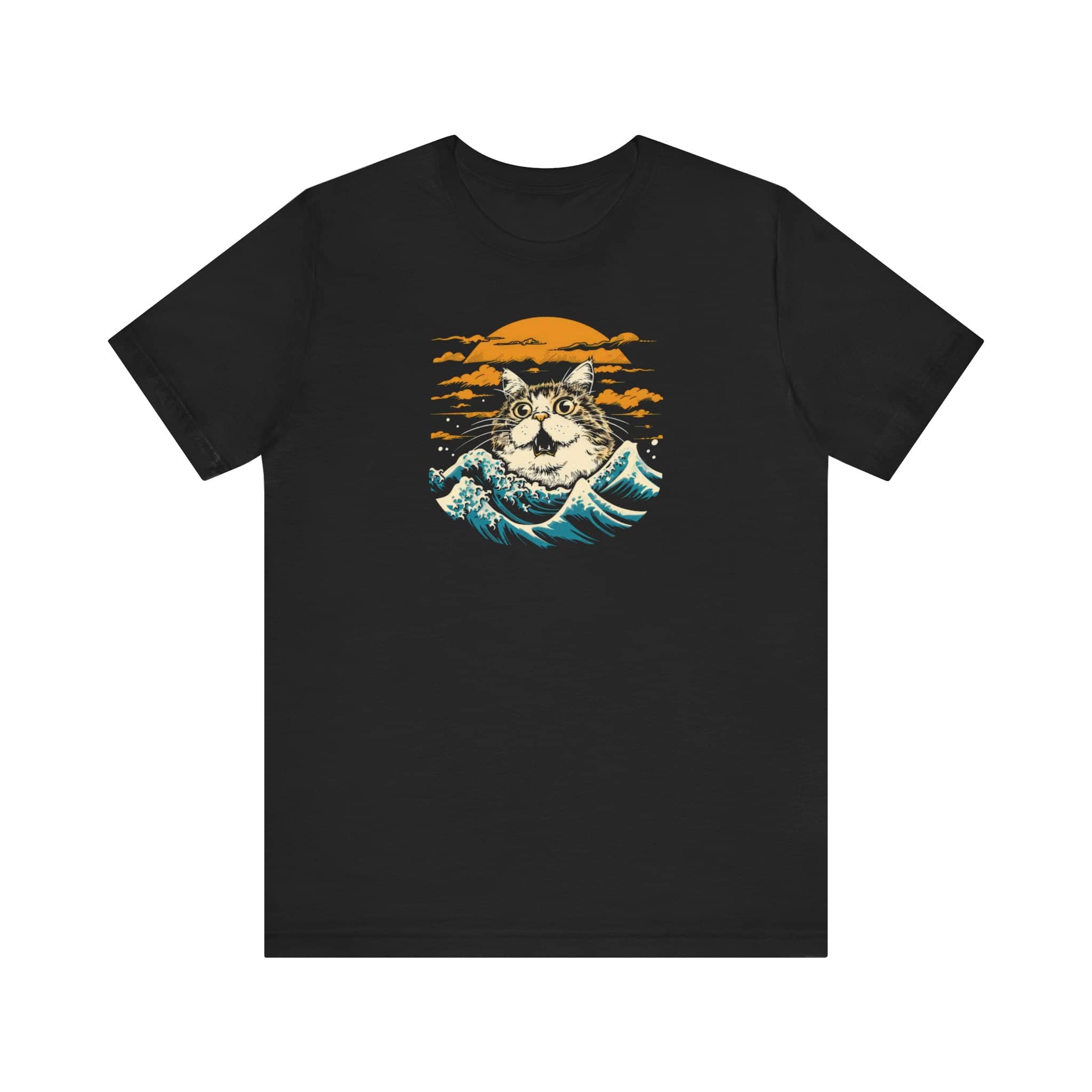 Cat in Sunset Waves T-Shirt